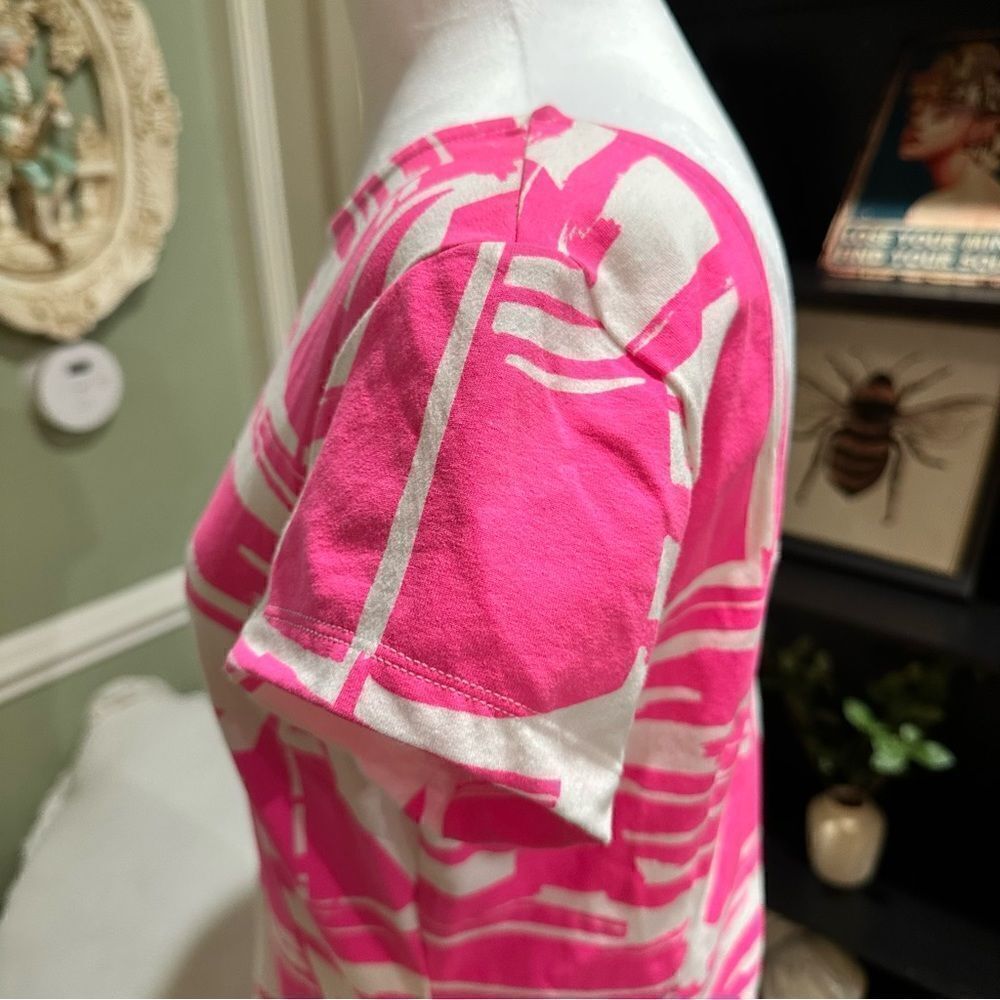 MAHI GOLD Pink and White Abstract Mini Dress - Picture 7 of 8